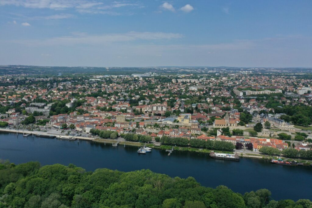 Photo de drone d'un pavillon