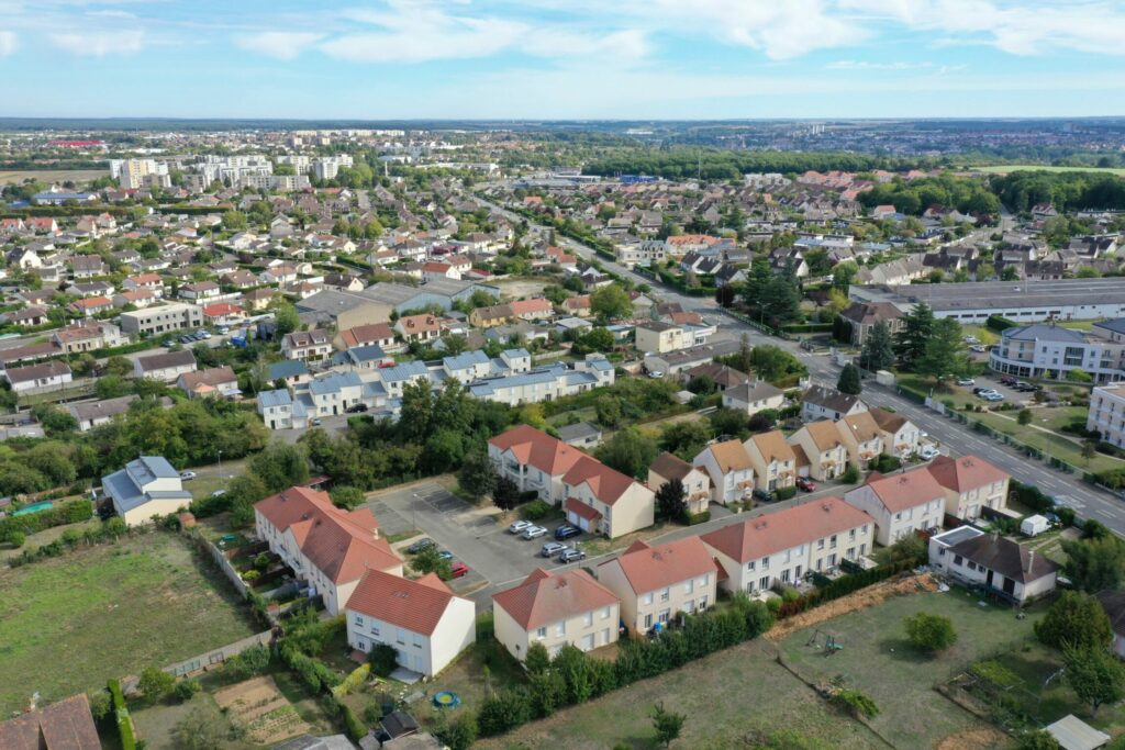 Photo de drone d'un pavillon