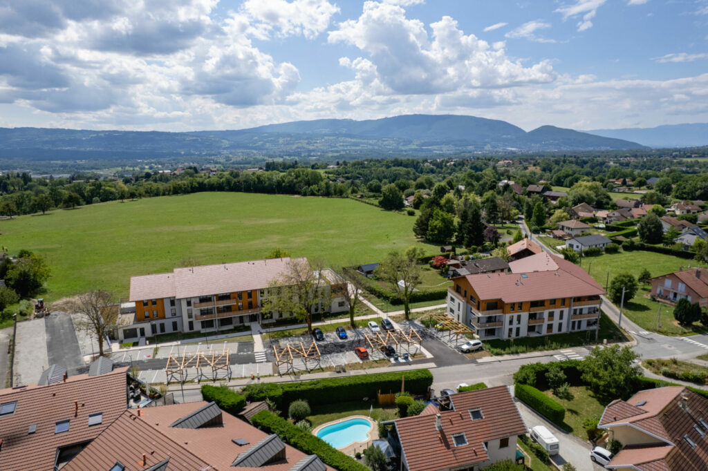 alt="reportage photo drone immobilier Novalys bâtiment B fin de chantier"